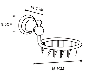 Мыльница Azario Elvia AZ-91109Q цвет Бронза-1