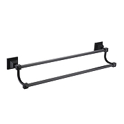 Полотенцедержатель Azario Altre AZ-96002BB двойной цвет Черный матовый