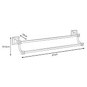 Полотенцедержатель Azario Altre AZ-96002BB двойной цвет Черный матовый-1