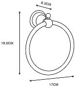 Кольцо для полотенец Azario Elvia AZ-91111Q цвет Бронза-1