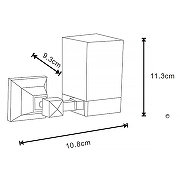 Стакан для зубных щеток Azario Altre AZ-96006 цвет Хром-1