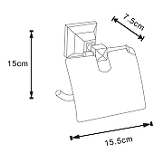 Держатель туалетной бумаги Azario Altre AZ-96010B с крышкой цвет Черный матовый-1