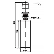 Дозатор для моющего средства Azario AZ-114-Pl цвет Хром-2