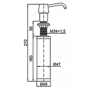 Дозатор для моющего средства Azario AZ-114-St цвет Хром-2