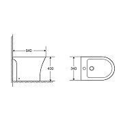 Биде Azario Fretta Round AZ-1217C цвет Белый-9
