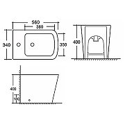 Биде Azario Kaido AZ-1303F цвет Белый-9