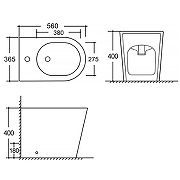 Биде Azario Tino AZ-1380F цвет Белый-8