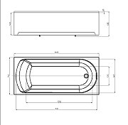 Акриловая ванна Azario Adelina 160х75 AV.0010160 цвет Белый-3