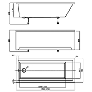 Акриловая ванна Azario Liliana 150х70 AV.0012150 цвет Белый-3