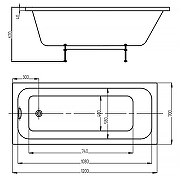 Акриловая ванна Azario Bella 120х70 AV.0020120 цвет Белый-8