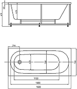 Акриловая ванна Azario Felisa 160х70 AV.0040160 цвет Белый-3