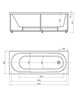 Акриловая ванна Azario Felisa 180х80 AV.0040180 цвет Белый-3