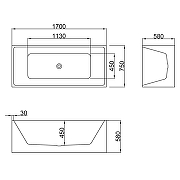 Акриловая ванна Azario Modern 170х75 AZ-6601-17075 цвет Белый-4