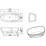 Акриловая ванна Azario Arfa 170х80 AZ-6613C цвет Белый-6
