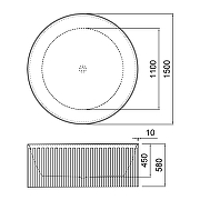 Акриловая ванна Azario Gamma 150х150 AZ-6707 цвет Белый-9