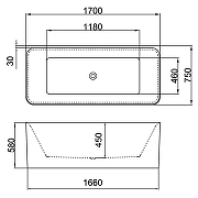 Акриловая ванна Azario Roden 170х75 AZ-6715-2 цвет Белый-5