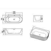 Акриловая ванна Azario Lago Blanco 160х75 L AZ-6724-1CL 16075 цвет Белый-6
