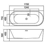 Акриловая ванна Azario Rio Grande 170х75 L AZ-6724-2L 17075 цвет Белый-5