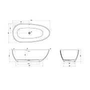 Акриловая ванна Azario Clovis 169х85 CLO17085S цвет Белый матовый-3