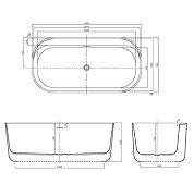 Акриловая ванна Azario Winchester 169х86 WIN17085 цвет Белый-7