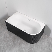 Акриловая ванна Azario Lago Blanco Black 170х75 L AZ-6724-1CLB 17075 цвет Черный матовый Белый глянец-4