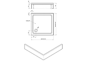 Акриловый поддон для душа Azario 80х80 AZ.P.80.4 цвет Белый-1