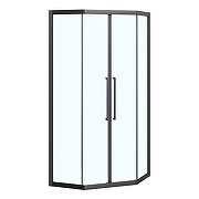 Душевой уголок Azario Osaka 100х100 AZ-092K2-100-MB-CL профиль Черный матовый стекло прозрачное