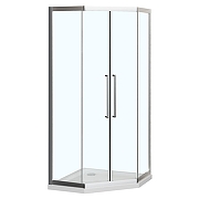Душевой уголок Azario Osaka 90х90 AZ-092K2-90-CH-CL профиль Хром стекло прозрачное-1