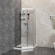 Душевой уголок Azario Osaka 90х90 AZ-092K2-90-CH-CL профиль Хром стекло прозрачное-2