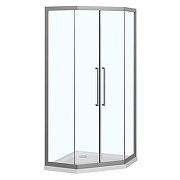 Душевой уголок Azario Osaka 90х90 AZ-092K2-90-MGR-CL профиль Графит матовый стекло прозрачное-1