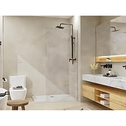 Душевая перегородка Azario Walk-In 120 AZ-251-120-CH-CL профиль Хром стекло прозрачное-1