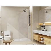 Душевая перегородка Azario Walk-In 90 AZ-251-90-BGL-CL профиль Брашированное золото стекло прозрачное-1