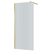 Душевая перегородка Azario Walk-In 110 AZ-251-110-BGL-CRF профиль Брашированное золото стекло рифленое