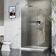 Душевая перегородка Azario Walk-In 110 AZ-251-110-CH-CRF профиль Хром стекло рифленое-1