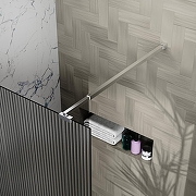 Душевая перегородка Azario Walk-In 120 AZ-251-120-CH-CRF профиль Хром стекло рифленое-3