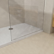 Душевая перегородка Azario Walk-In 100 AZ-251-100-MB-CL профиль Черный матовый стекло прозрачное-6