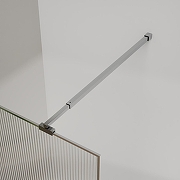 Душевая перегородка Azario Walk-In 100 AZ-271-100-MВ-CRF профиль Черный матовый стекло рифленое-4