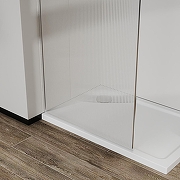 Душевая перегородка Azario Walk-In 120 AZ-271-120-CH-CRF профиль Хром стекло рифленое-6