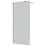 Душевая перегородка Azario Walk-In 90 AZ-271-90-BGL-CRF профиль Брашированное золото стекло рифленое