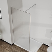 Душевая перегородка Azario Walk-In 90 AZ-271-90-BGL-CRF профиль Брашированное золото стекло рифленое-3