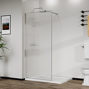 Душевая перегородка Azario Walk-In 90 AZ-271-90-CH-CRF профиль Хром стекло рифленое-1