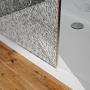 Душевая перегородка Azario Walk-In 100 AZ-275-100-MВ-CBR профиль Черный матовый стекло с узором Битое стекло-6