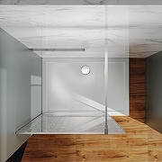 Душевая перегородка Azario Walk-In 120 AZ-275-120-MВ-CBR профиль Черный матовый стекло с узором Битое стекло-2