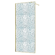 Душевая перегородка Azario Walk-In 90 AZ-275-90-BGL-CBR профиль Брашированное золото стекло с узором Битое стекло