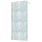 Душевая перегородка Azario Walk-In 120 AZ-275-120-CH-CBR профиль Хром стекло с узором Битое стекло