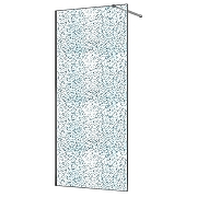 Душевая перегородка Azario Walk-In 120 AZ-275-120-MGR-CBR профиль Графит матовый стекло с узором Битое стекло