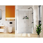 Душевая дверь Azario Tokyo 170 AZ-362K2-170-CH-CL профиль Хром стекло прозрачное-1