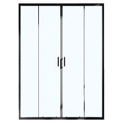 Душевая дверь Azario Tokyo 170 AZ-362K2-170-MB-CL профиль Черный матовый стекло прозрачное