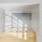 Душевая дверь Azario Tokyo 170 AZ-362K2-170-MB-CL профиль Черный матовый стекло прозрачное-2