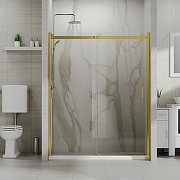 Душевая дверь Azario Bern 170 AZ-733-170-BGL-CL профиль Брашированное золото стекло прозрачное-1